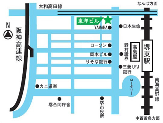 堺経営者協会　近隣地図